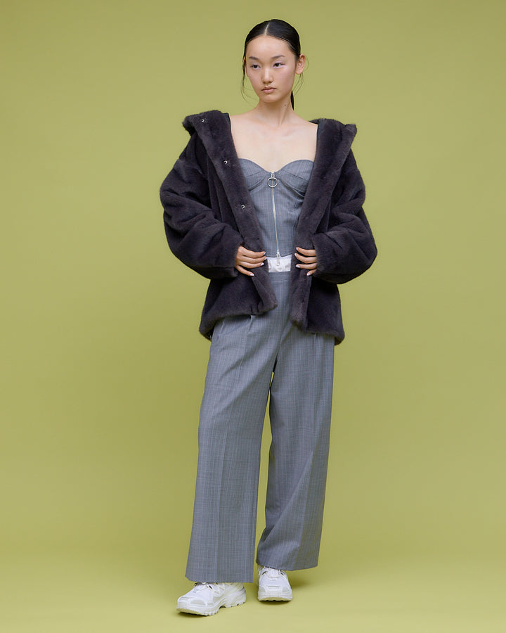 T/W FRONT ZIP BUSTIER