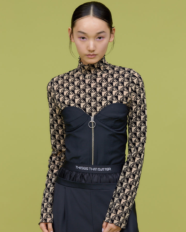 T/W FRONT ZIP BUSTIER