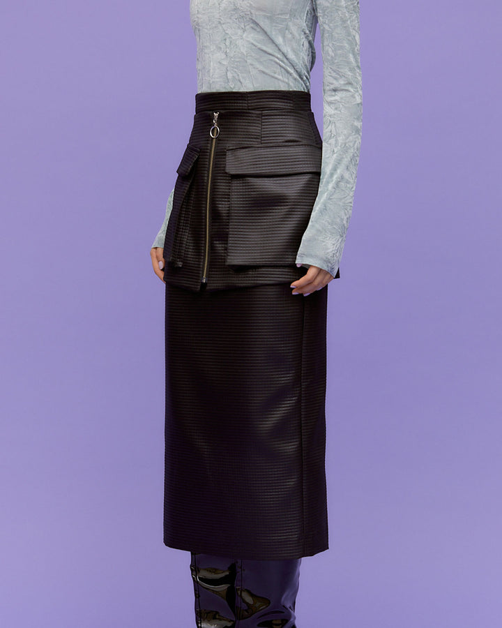OUT POCKET BELT TIGHT SKIRT