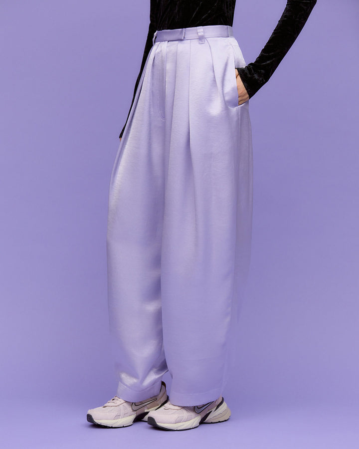 SATIN COCOON PANTS