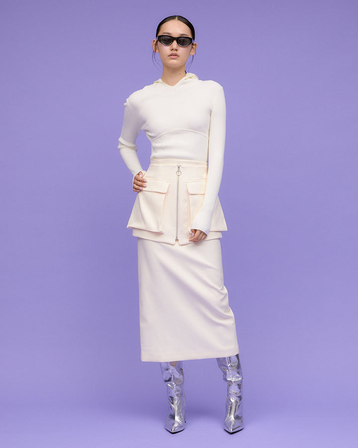 OUT POCKET BELT TIGHT SKIRT