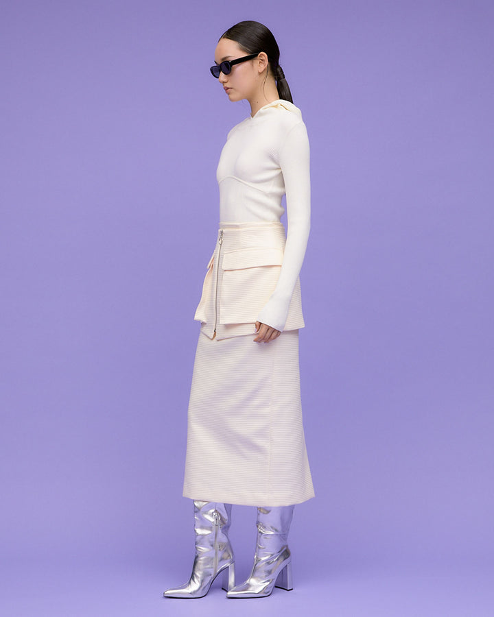 OUT POCKET BELT TIGHT SKIRT