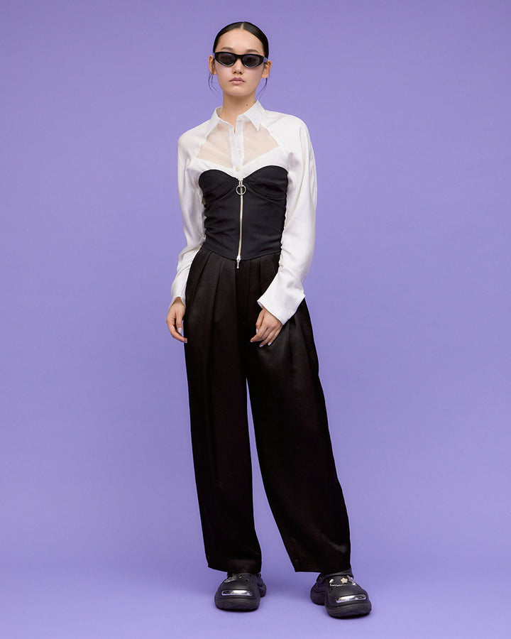 SATIN COCOON PANTS