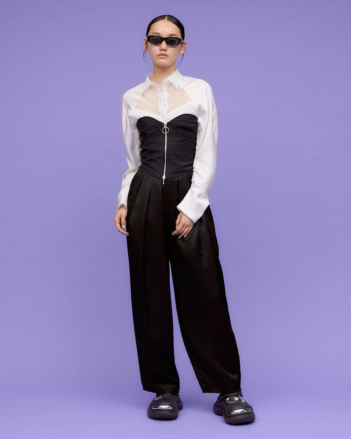 T/W FRONT ZIP BUSTIER