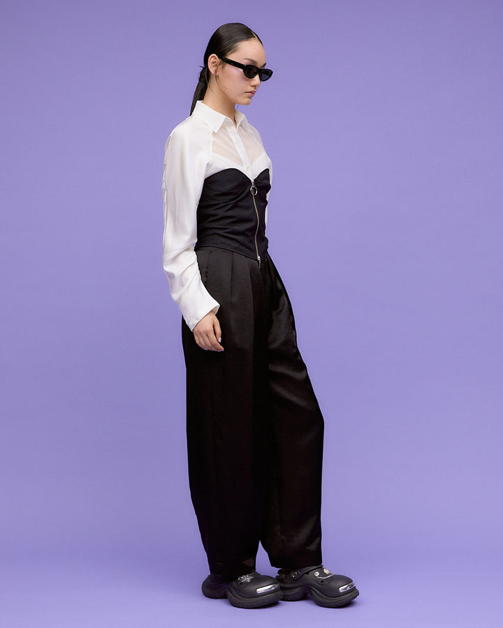 SATIN COCOON PANTS