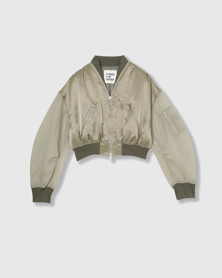 SHEER SLEEVES COMPACT MA-1 BLOUSON