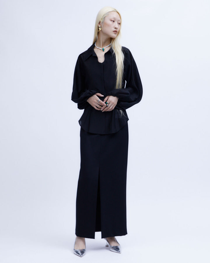 SHEER VOLUME SLEEVE SHIRT