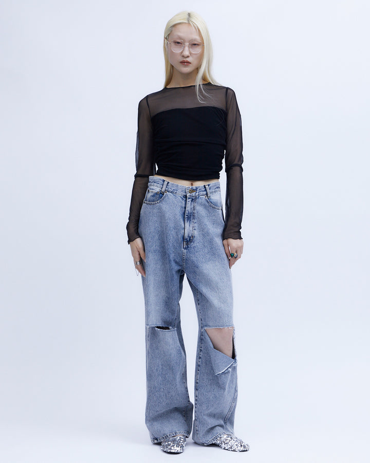 SHEER & DRAPE RIB TOPS