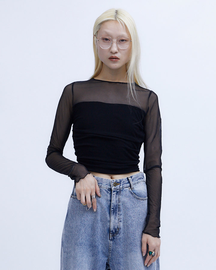 SHEER & DRAPE RIB TOPS