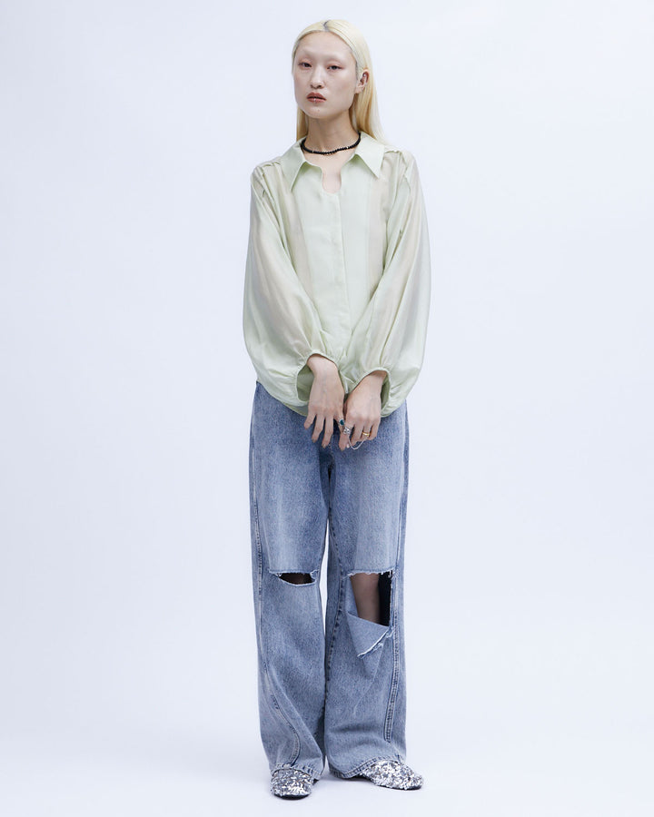 SHEER VOLUME SLEEVE SHIRT