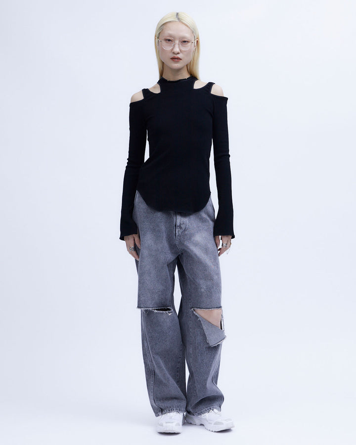 NOTCH DESIGN TERECO RIB TOPS
