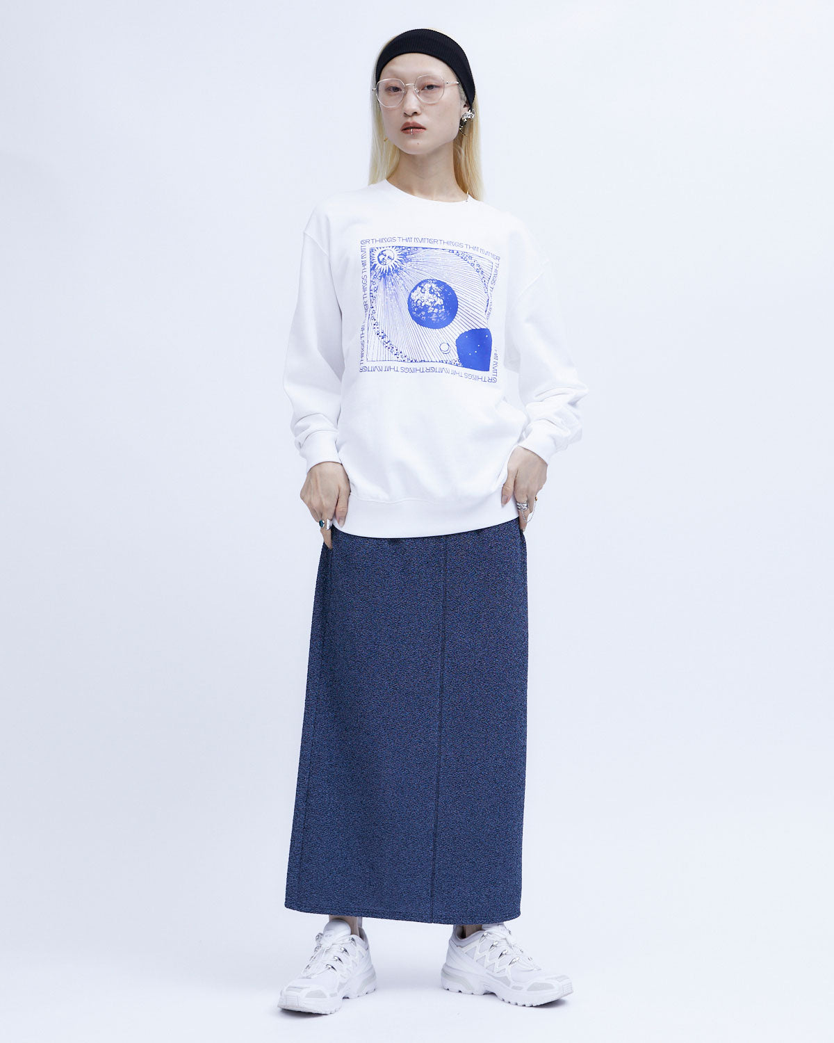 GLITTER JERSEY JACQUARD LAYERED SKIRT | BOTTOMS | STORE