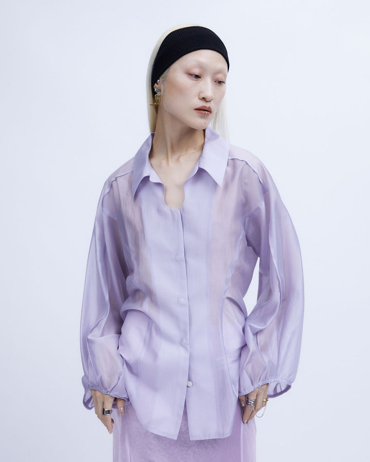 SHEER VOLUME SLEEVE SHIRT