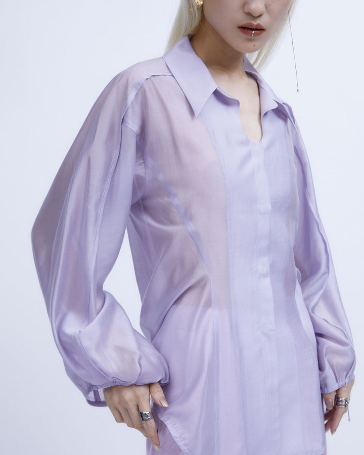 SHEER VOLUME SLEEVE SHIRT