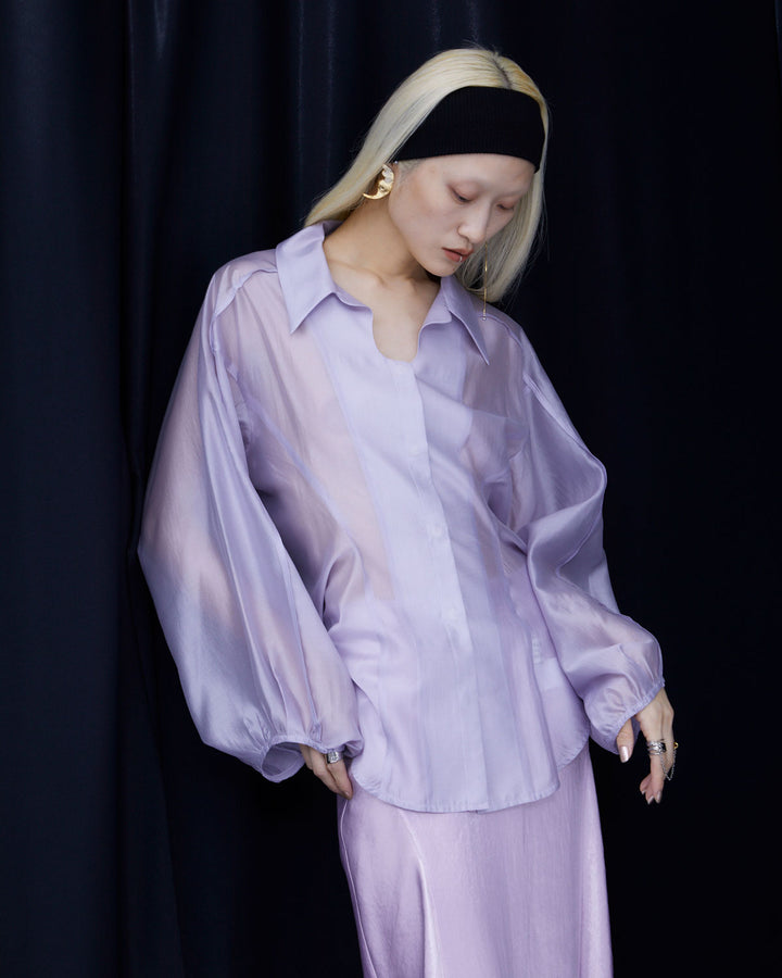 SHEER VOLUME SLEEVE SHIRT