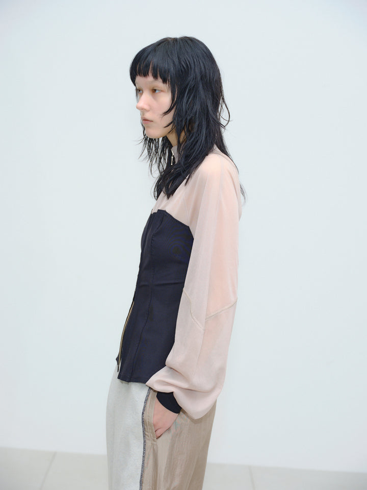 CORSET JERSEY TRACK JACKET