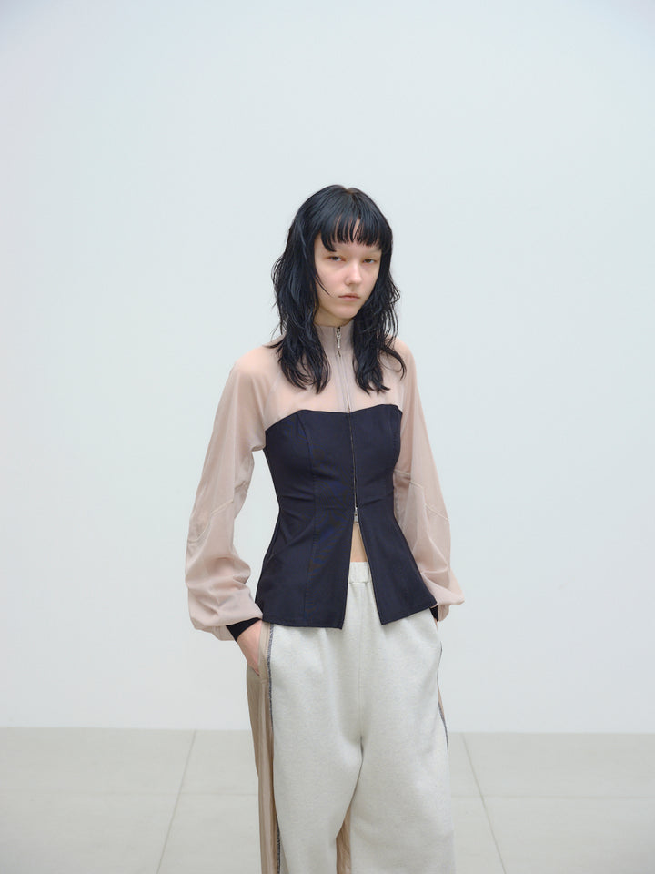 CORSET JERSEY TRACK JACKET