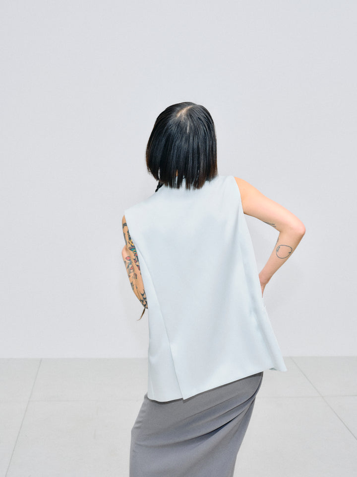 DOUBLE SATIN LAYERED GILET