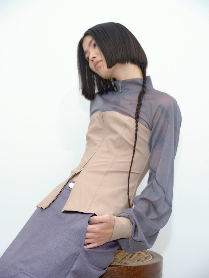 CORSET JERSEY TRACK JACKET