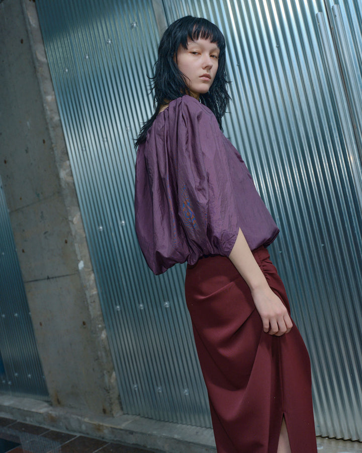 NYLON TAFFETA BALLOON BLOUSON