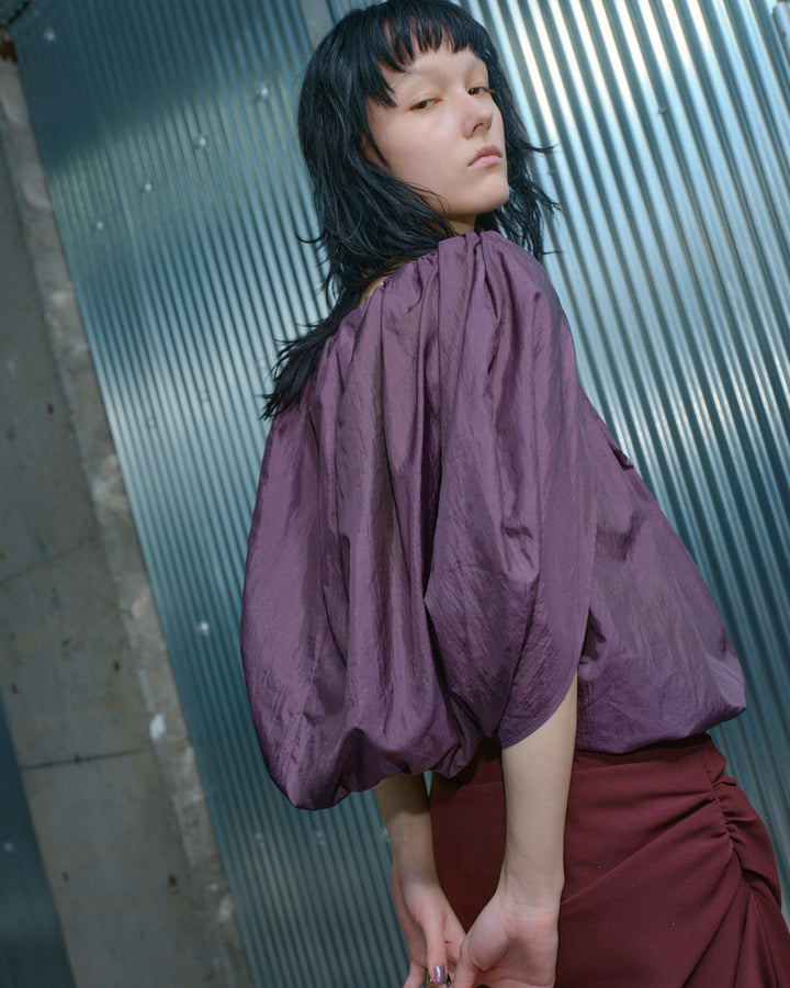 NYLON TAFFETA BALLOON BLOUSON