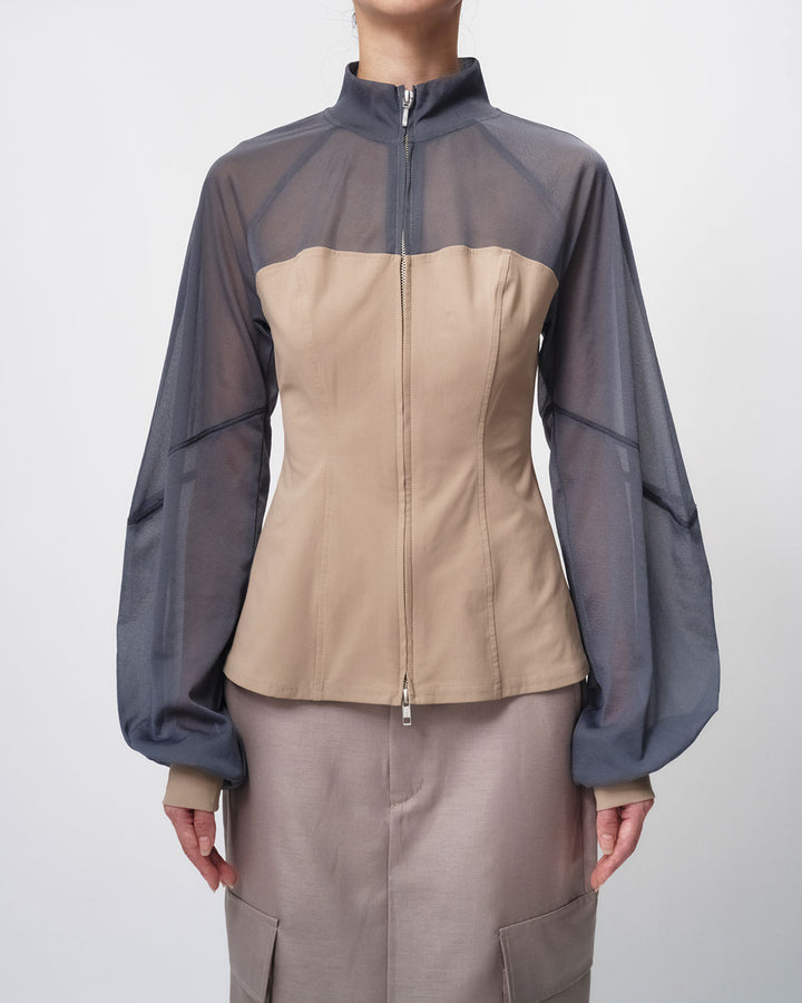 CORSET JERSEY TRACK JACKET