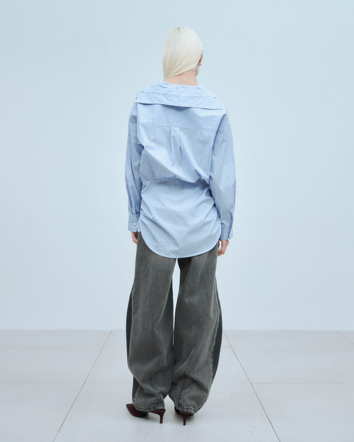 SAILOR BLOUSING STRIPE SHIRT