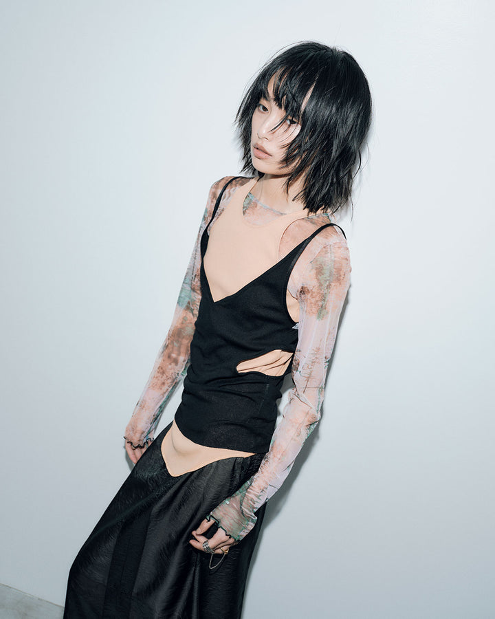 PINEAL GLAND PRINT TULLE TOPS