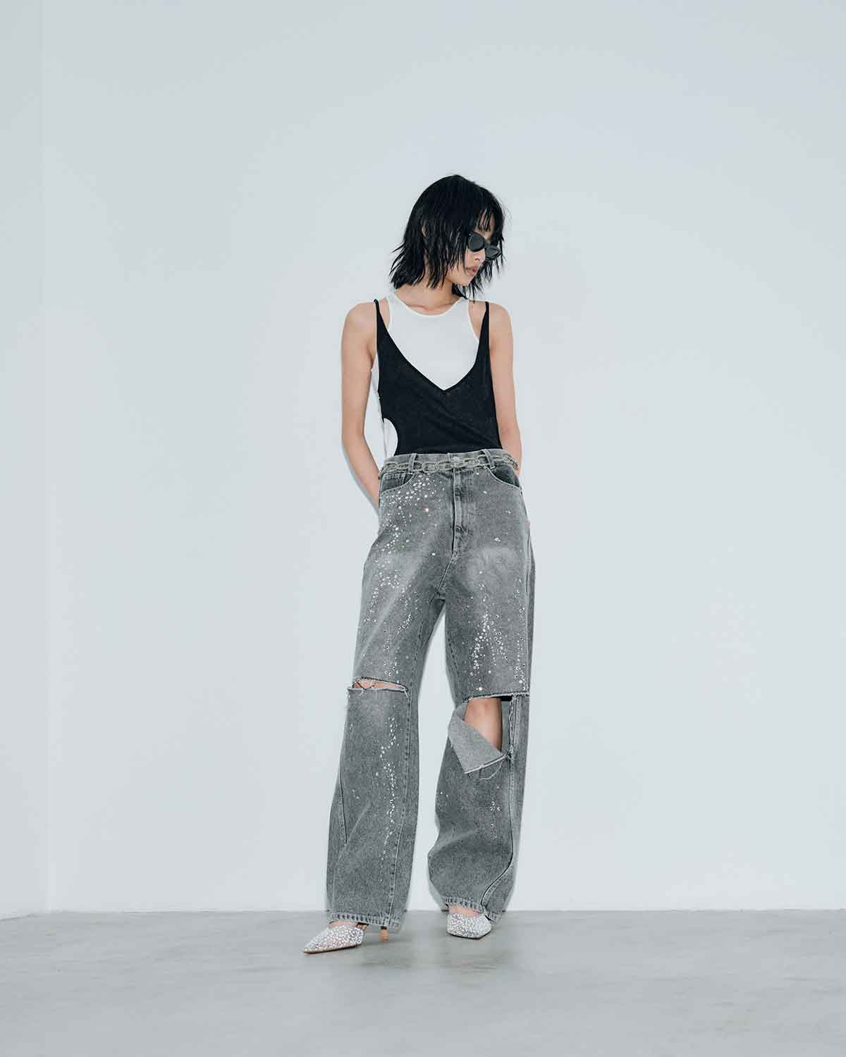 SPARKLE DENIM PANTS | BOTTOMS | STORE | THINGS THAT MATTER ONLINE