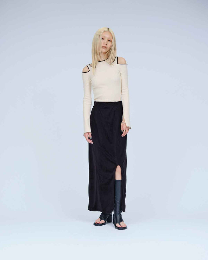 TRIACETATE VELOR SKIRT
