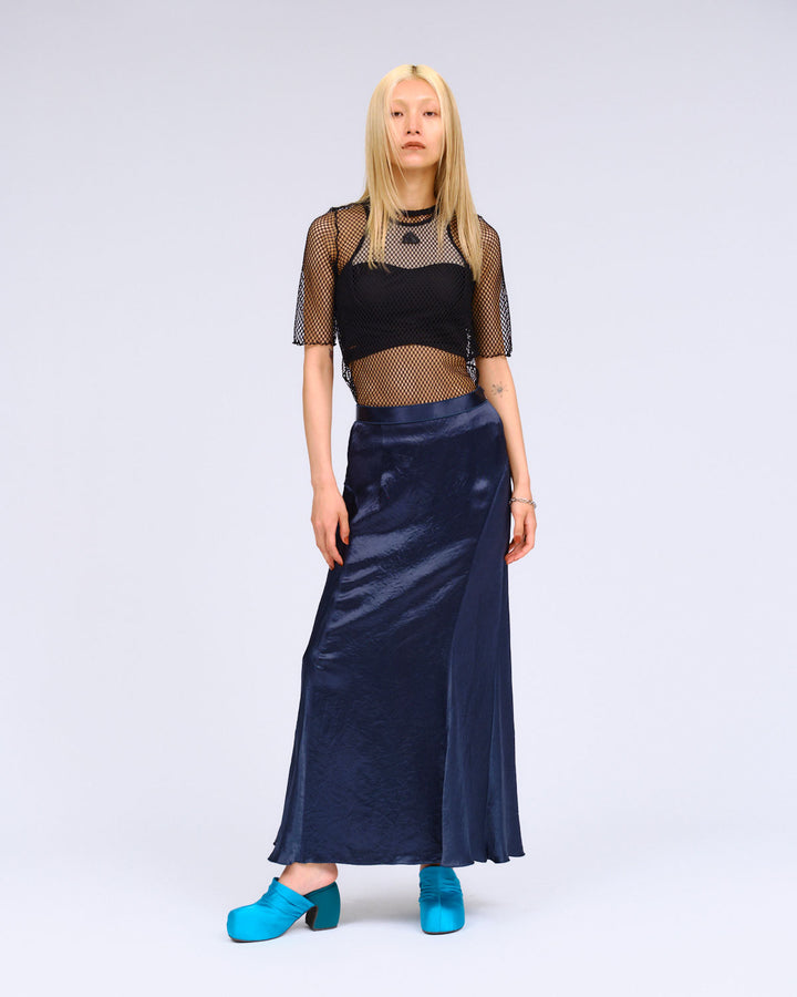 RHOMBUS NET TULLE BLOUSE