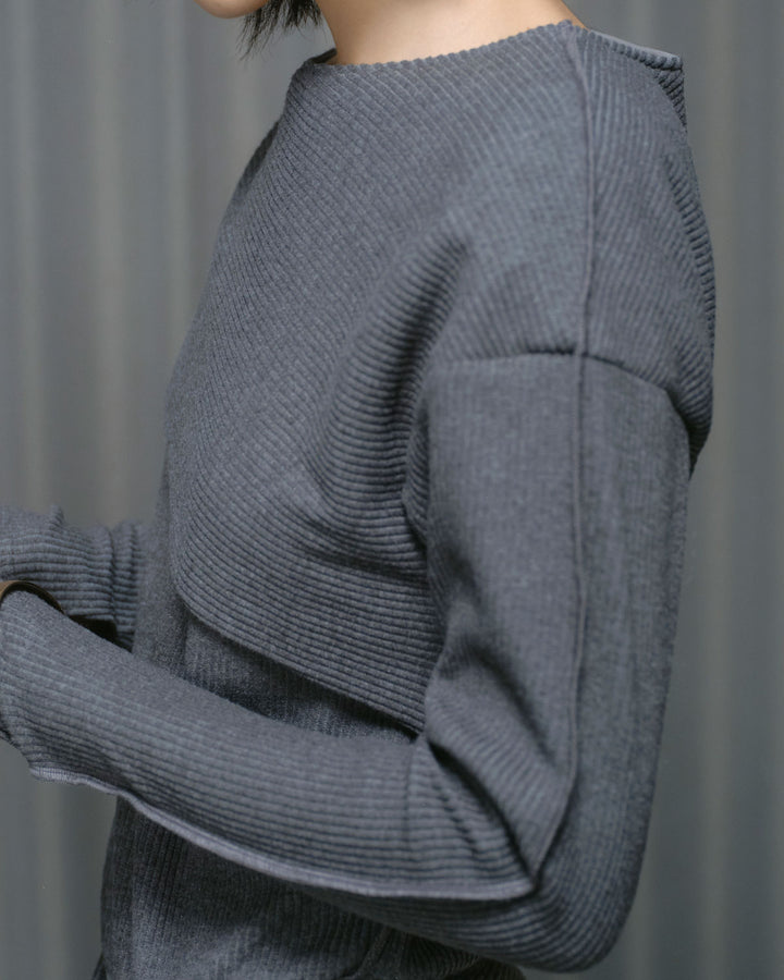 WRAP RIB CUT&SEW DRESS