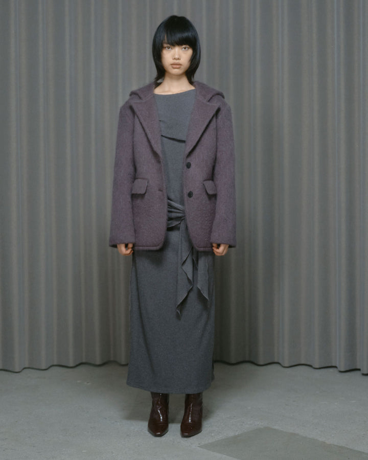 WRAP RIB CUT&SEW DRESS