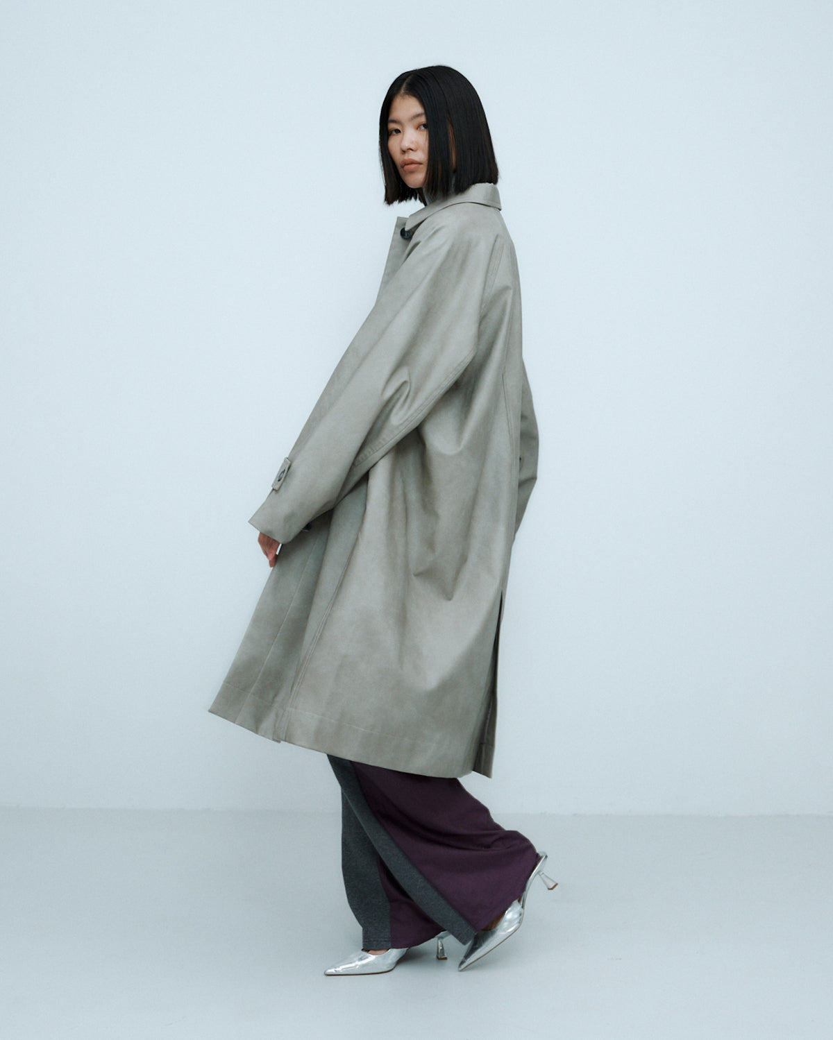 VINTAGE ARTIFICIAL LEATHER LONG COAT | SENSE 16_ | STORE | THINGS