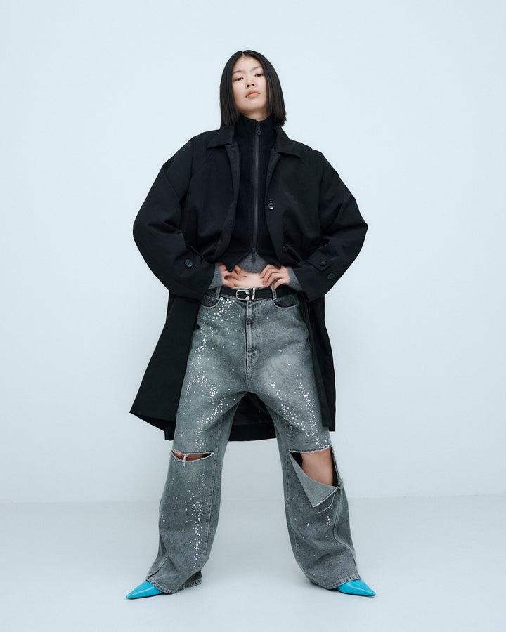 HEAVY NYLON LONG COAT