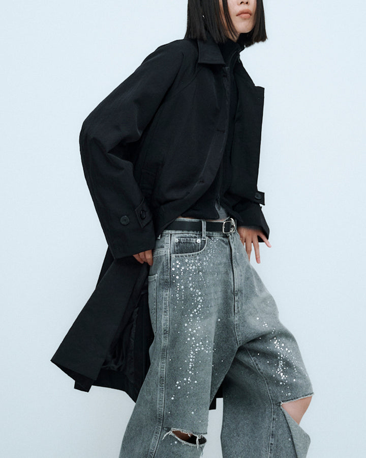 HEAVY NYLON LONG COAT