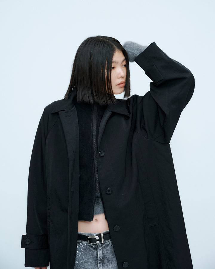 HEAVY NYLON LONG COAT
