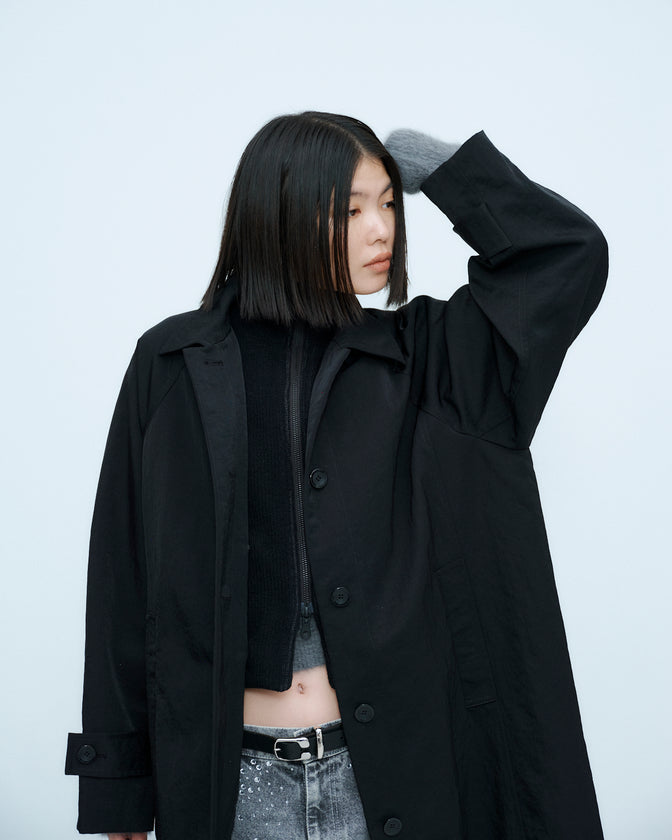 HEAVY NYLON LONG COAT