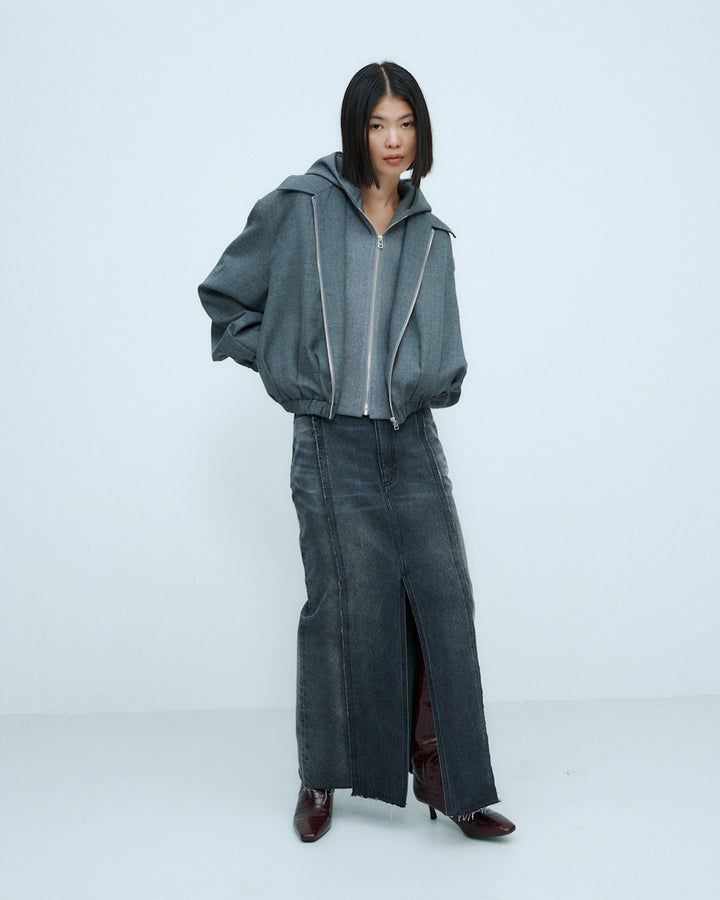 DRY WOOL HOODIE JACKET