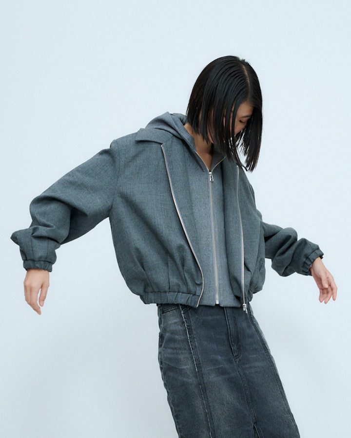 DRY WOOL HOODIE JACKET