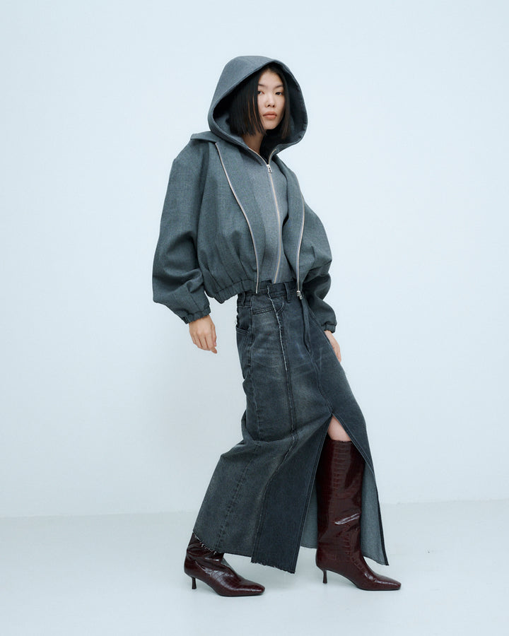 DRY WOOL HOODIE JACKET