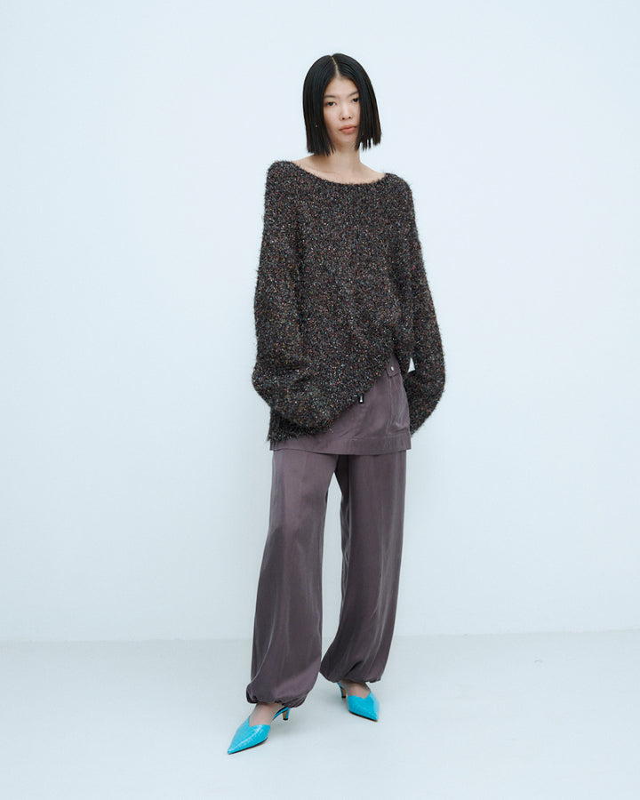SPARKLY OVER KNIT PULL-OVER