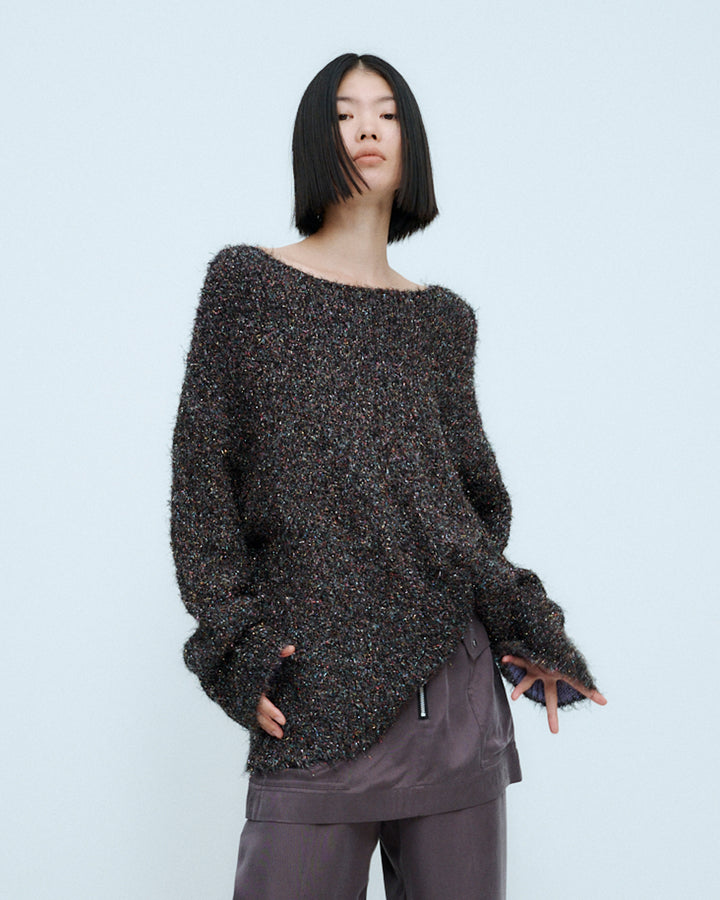SPARKLY OVER KNIT PULL-OVER