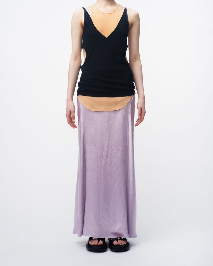 SHEER RIB CAMISOLE & RIB TANKTOPS SET
