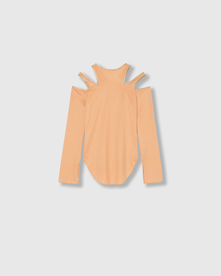 FIBRIL SATIN JERSEY NOTCH DESIGN TOPS