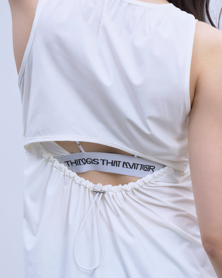 BACK CUTOUT GATHERED TANK