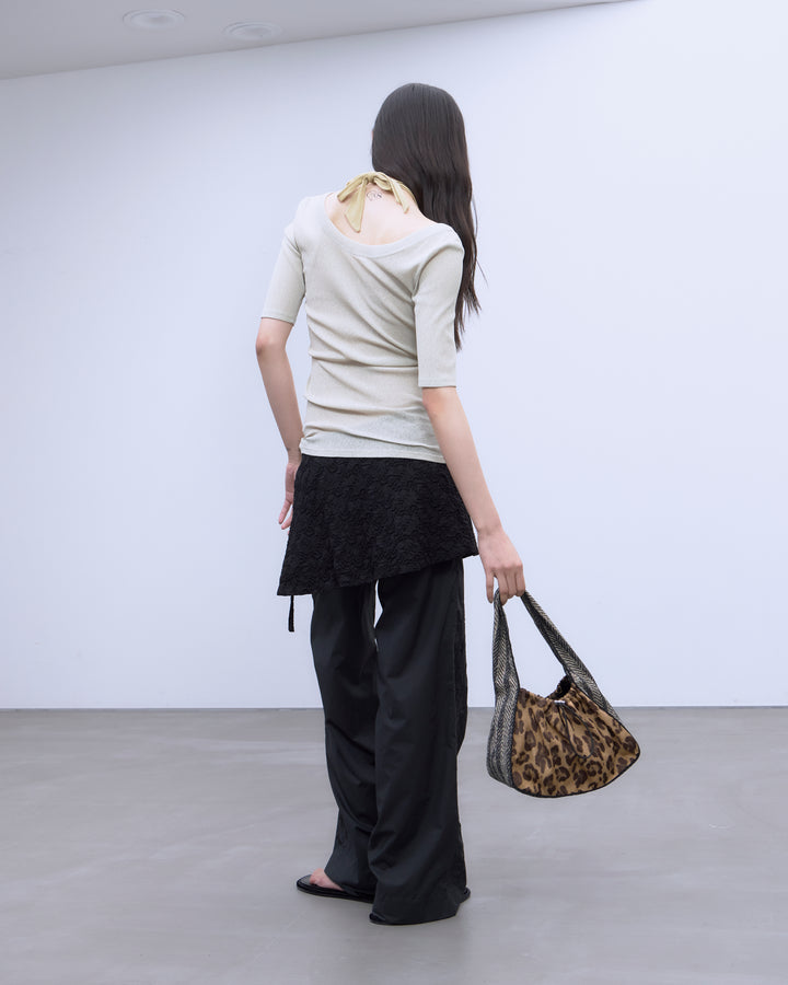 CHAOS EMBROIDERY LAYERED PANTS