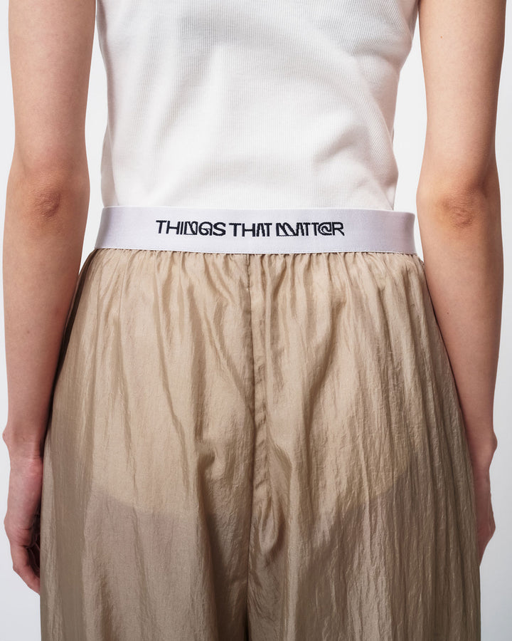 NYLON TAFFETA GLITTER SWEAT PANTS