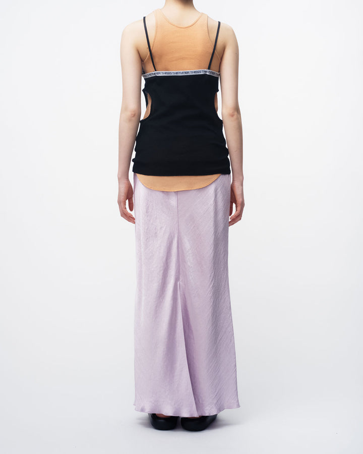 SHEER RIB CAMISOLE & RIB TANKTOPS SET