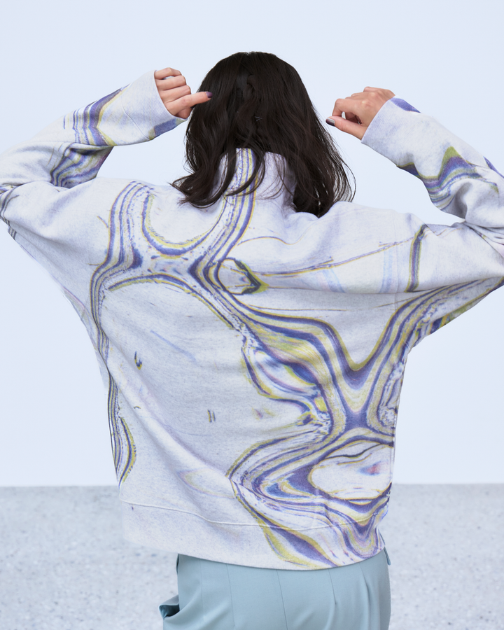 MICROCOSMOS PRINT HALF-ZIP PULLOVER